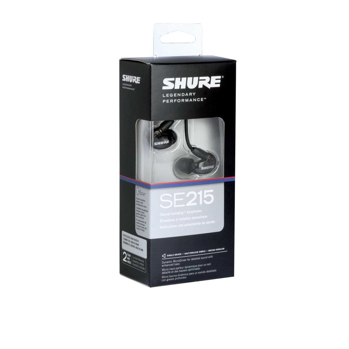 Shure SE215-CL Sound Isolation Headphones with Dynamic Microdriver